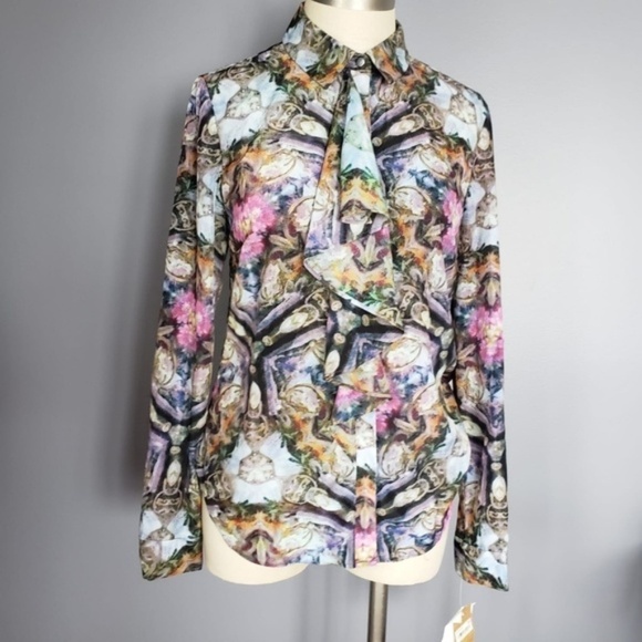 NWT RACHEL Rachel Roy full sleeve SHIRT sz S - Picture 1 of 5